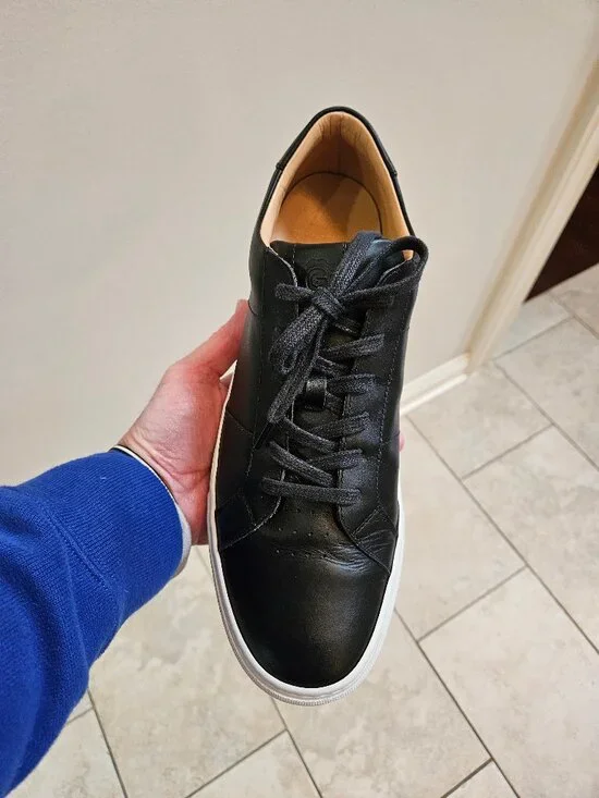 GREATS Men's Royale Leather Sneakers, Black, Sz 13 - Picture 14 of 16